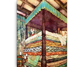 エドマンド・デュラック作「王女と豆の木」すぐに掛けられるキャンバス