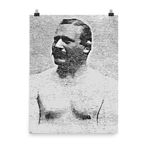 Ernest Roeber Vintage Wrestling Poster: Antique Sports Decor