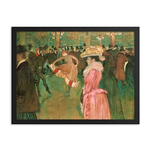 At the Moulin Rouge: The Dance by Henri Toulouse-Lautrec Framed Print