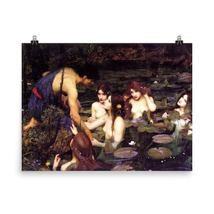 Hylas And The Nymphs di John William Waterhouse Poster Print
