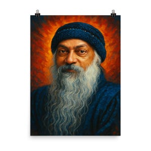 Osho Rajneesh Wisdom Poster: Meditation & Zen Decor