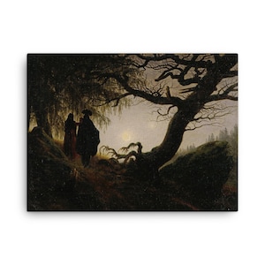 Caspar David Friedrich Leinwanddruck Romantischer Mond Art, 1824 Fine Art Decor