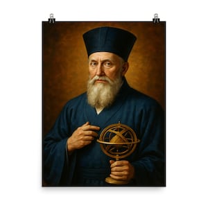 Matteo Ricci Historischer Kunst Poster Druck - Einzigartiges Gelehrtes Dekor für Lehr- und Lernräume