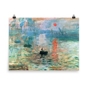 Claude Monet Impression Sunrise Poster Print - Stunning Wall Art Decor for Home - Perfect Gift for Art Lovers