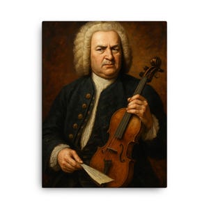 Bach Canvas Print: Vintage Music Decor, Gift for Musicians