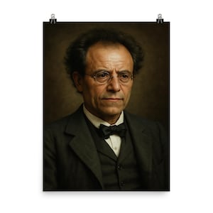 Gustav Mahler Portrait Print: Classical Composer Wall Art