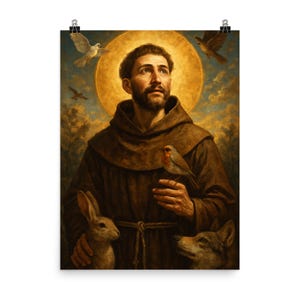 St. Francis of Assisi Print: Catholic Home Decor, Spiritual Wall Art