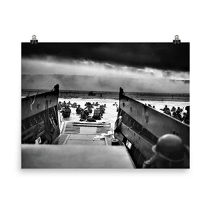 D-Day WWII Omaha Beach Poster Print