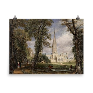Salisbury Cathedral from the Bishop&#39;s Grounds by John Constable Poster Print