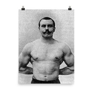 Edmond Desbonnet Vintage Fitness Poster Print – Historic French Strongman Wall Art, Gym Decor, Masculine Home Gift