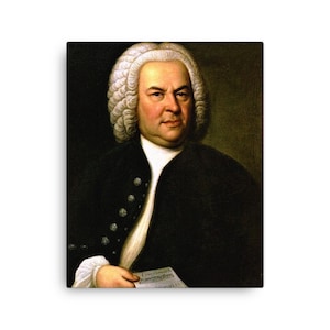 Johann Sebastian Bach Canvas Print - Official Portrait Bach Painting by Haussmann 1748