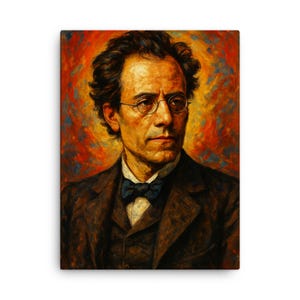 Gustav Mahler Portrait Canvas Print: Classical Music Wall Art