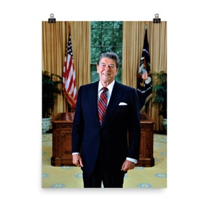 Ronald Reagan Presidential Portrait Poster Print