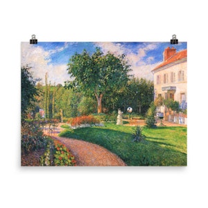 Garden of Les Mathurins at Pontoise by Camille Pissarro Poster Print