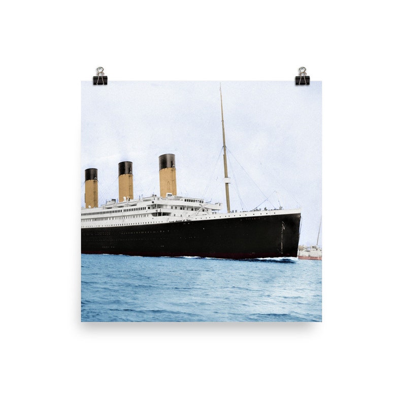 RMS Titanic in Color Poster Print