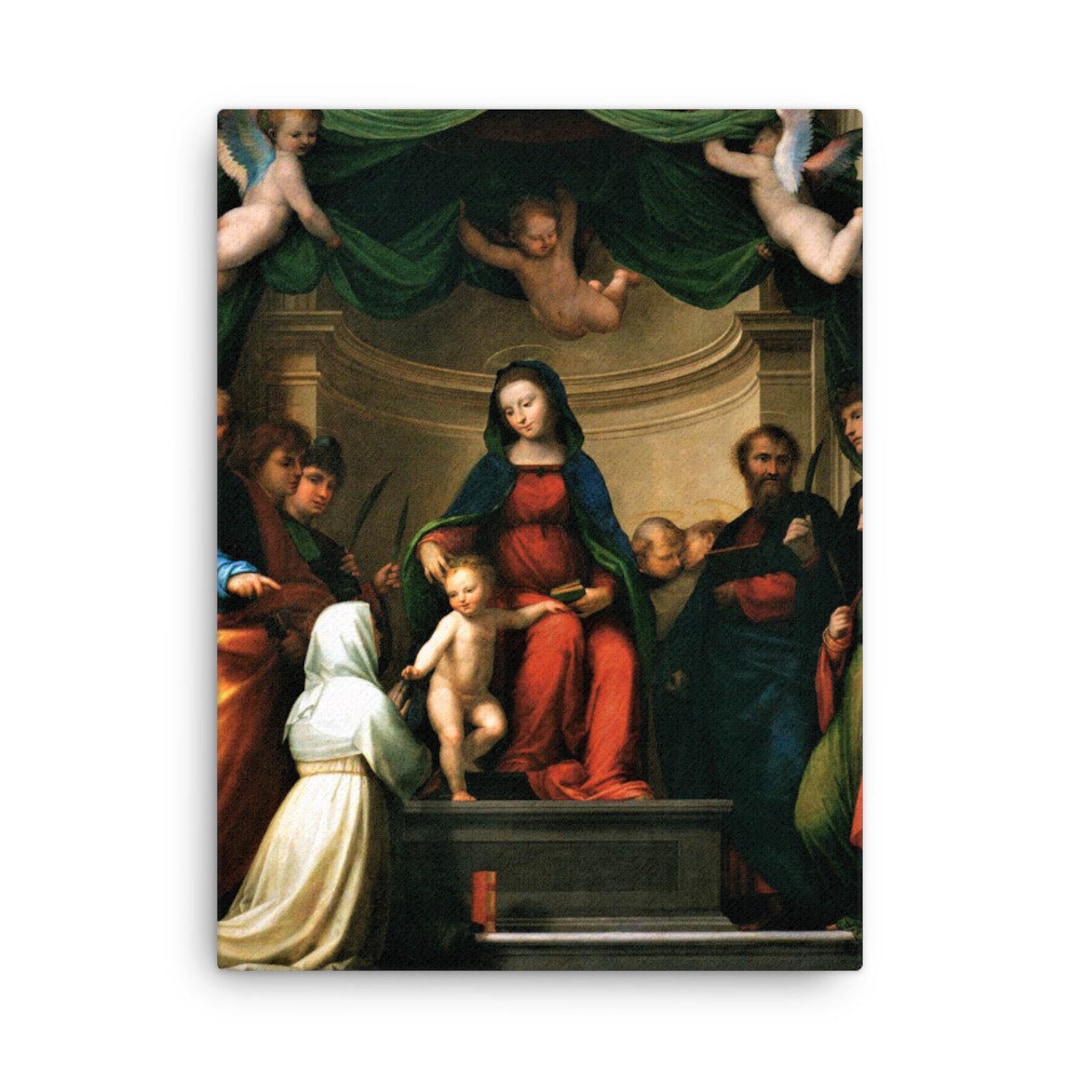 St. Catherine of Siena Canvas Print Canvas Wall Art - Etsy