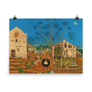 Joan Miro &#39;The Farm&#39; Poster Print: Surrealist Wall Art