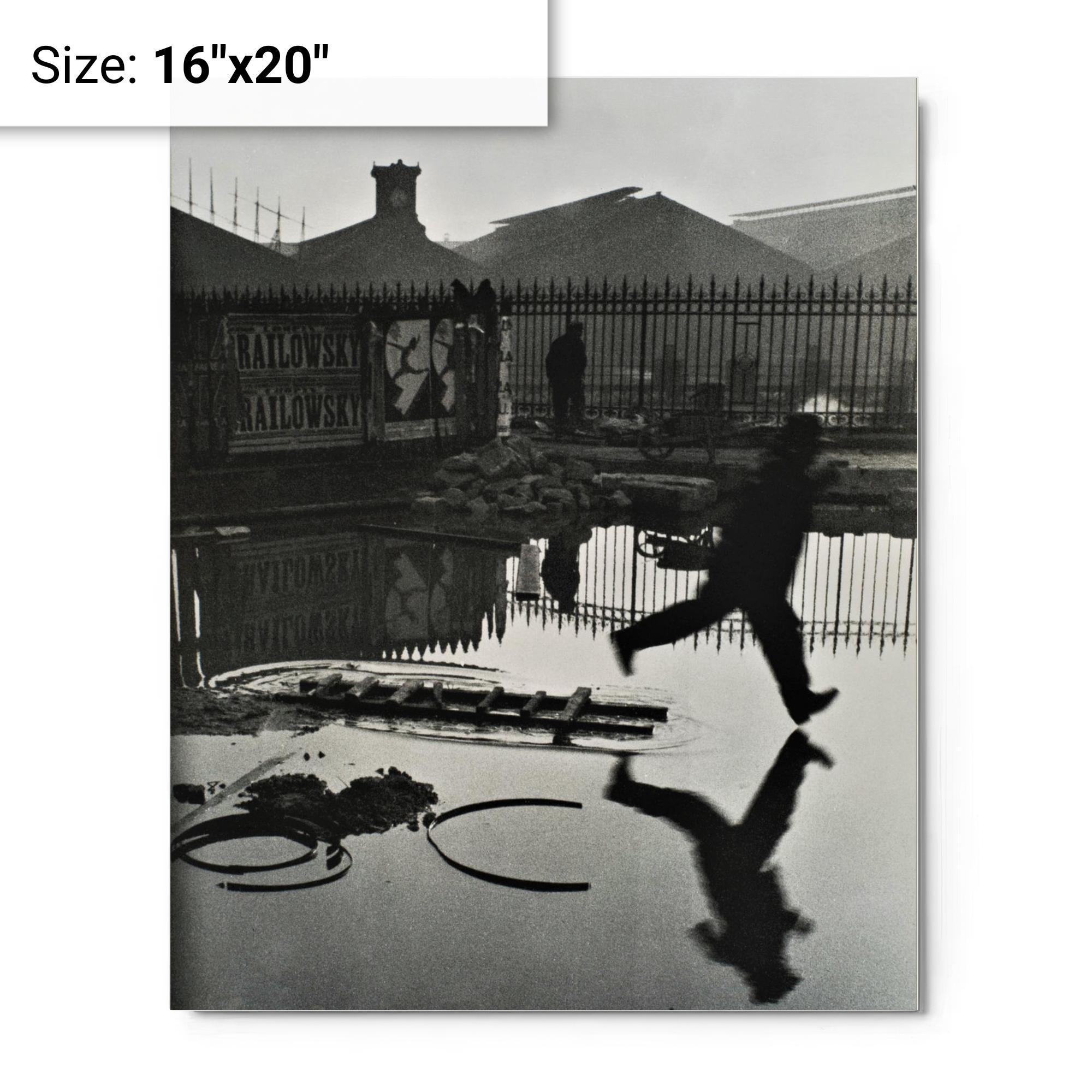 Henri Cartier-bresson Behind the Gare Saint-lazare Metal Print