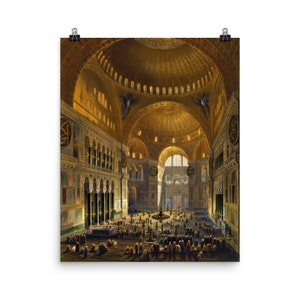 Hagia Sophia (Aya Sofia) Church by Gaspare Fossati Poster Print