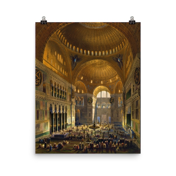 Hagia Sophia (Aya Sofia) Church by Gaspare Fossati Poster Print