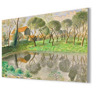 Eric Ravilious Newt Pond Metal Print Vintage British Watercolor Wall Art Gallery Decor