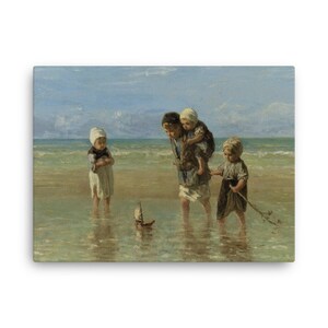Children of the Sea by Jozef Israels Canvas Print - Canvas Wall Art