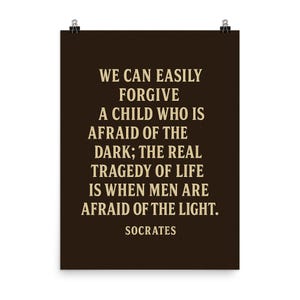 Socrates Quote Poster: Philosophical Wisdom Art Print