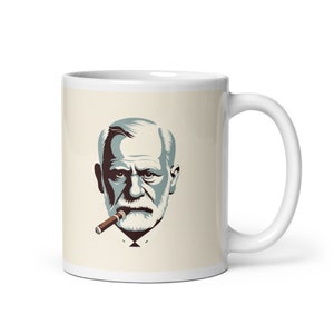 Sigmund Freud Minimalist Vector Art Mug