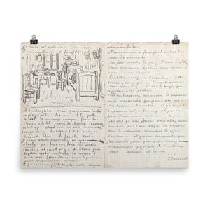 Uma carta de Vincent van Gogh para Paul Gauguin, outubro de 1888 Impressão de pôster