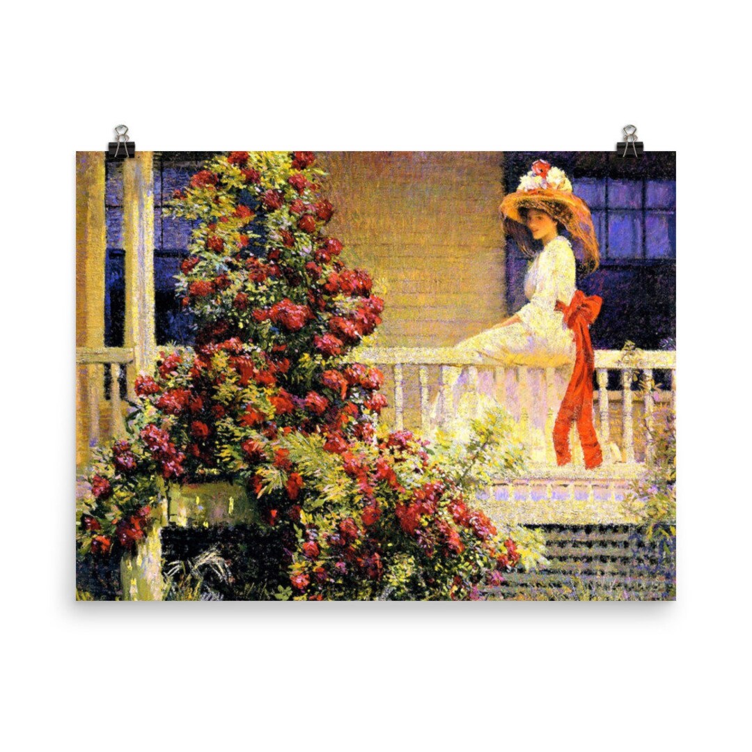 3dRose Gartenflagge 'The Crimson Rambler' – 45,7 X 68,6 Cm, Polyester, Mit Victorian Lady & Roses Motiv