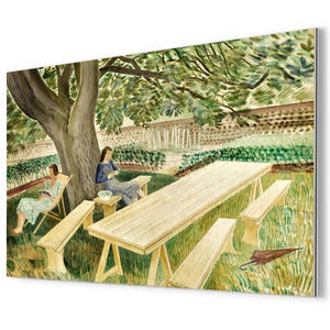 Eric Ravilious Metal Print: British Modernist Garden Scene Wall Art
