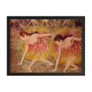 Framed Degas Ballerinas Print: Impressionist Ballet Art in Samba Wood Frame