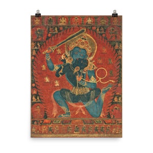 Acala with Consort Vishvavajri Poster Print