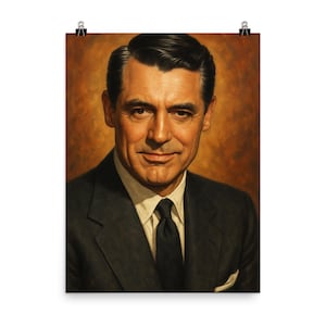 Cary Grant Vintage Style Wall Art Poster Print Classic Hollywood Home Decor Film Icon Gift