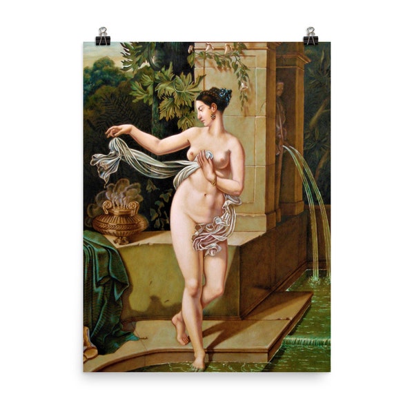 La Circassienne au Bain by Merry-Joseph Blondel Poster Print