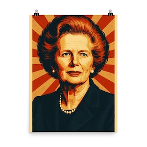 Vintage Margaret Thatcher Poster Print - Classic British Icon Wall Art for Office or Home Decor - Unique Gift Idea