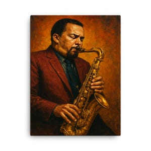 Jackie McLean Jazz Legend Canvas Print – Vibrant Saxophone Wall Art, Unique Music Decor, Gift for Jazz Lovers