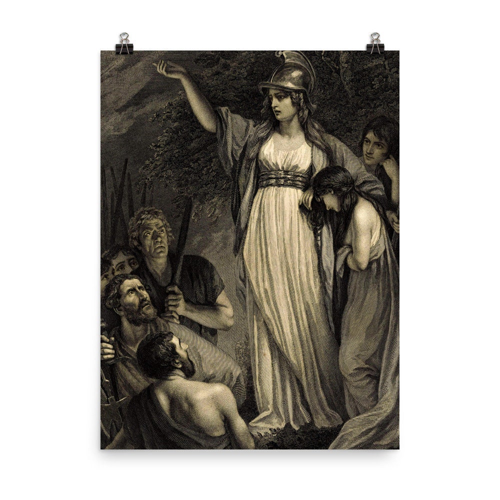 Boudica (Engraving) by John Opie Poster Print