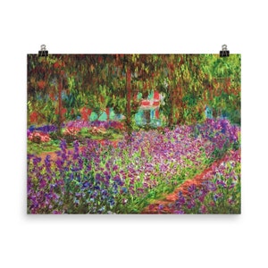 The Artist&#39;s Garden at Giverny by Claude Monet Poster Print