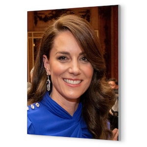Kate Mittlerer Ton Metalldruck: Königliche Porträt Wand Kunst Prinzessin von Wales Home Decor