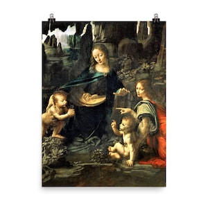 Virgin of the Rocks by Leonardo Da Vinci Poster Print