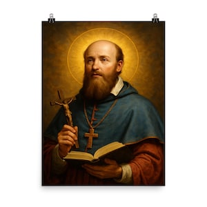 Saint Francis de Sales Poster: Vintage Catholic Wall Art