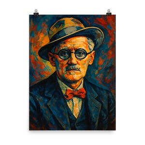 James Joyce Literary Poster: Vintage-Inspired Wall Art for Book Lovers