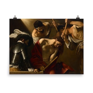 The Crowning with Thorns by Caravaggio Poster Print