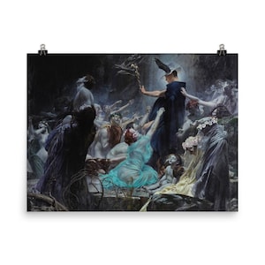 Souls on the Banks of the Acheron by Adolf Hirémy-Hirschl Poster Print