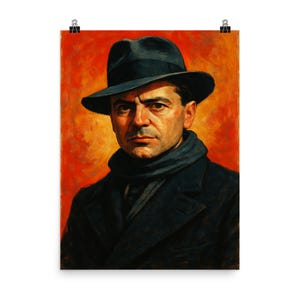 Jean Moulin Heroic Legacy Wall Art - Unique French Resistance Poster Print for Home Decor