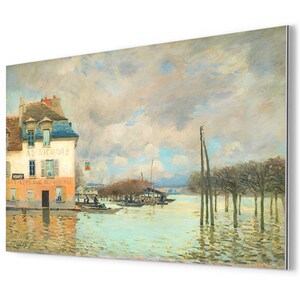 Alfred Sisley Flooding at Port-Marly Metal Print Impressionist Museum Style Wall Art Riverside Landscape