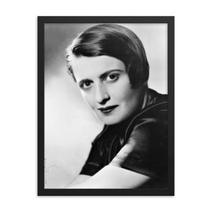 Impressão emoldurada de Ayn Rand