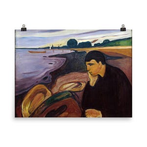 Melancholy by Edvard Munch Poster Print