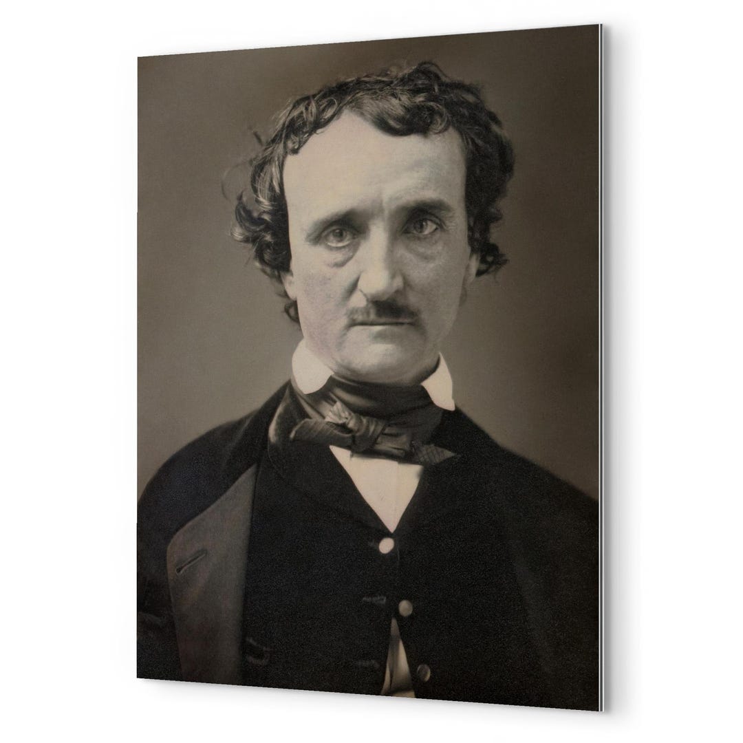 Edgar Allan Poe Metal Print: Gothic Literary Portrait Wall Art - Etsy